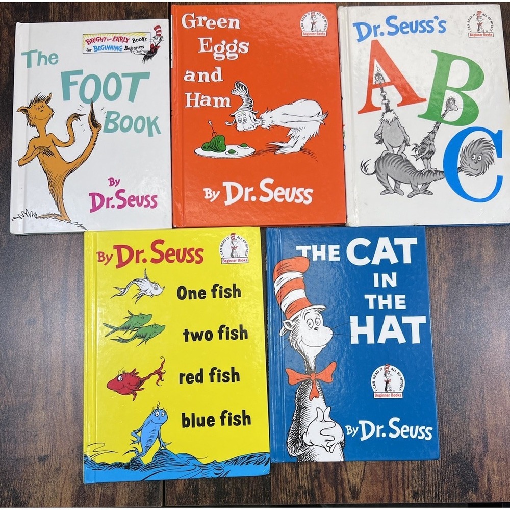 Dr. Seuss Beginner Children's Hardcover Books Lot Of 5 Green Eggs, And Ham